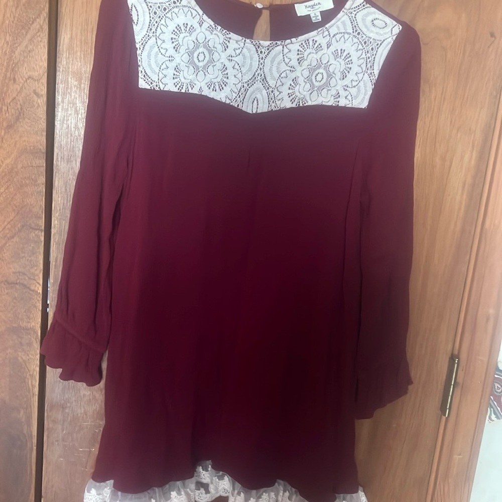 Burgundy blouse
